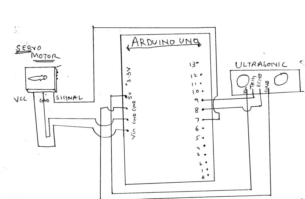 Code and Circuit Diagram for AUTOMATIC HAND SANITIZER DISPENSER – Harsh
